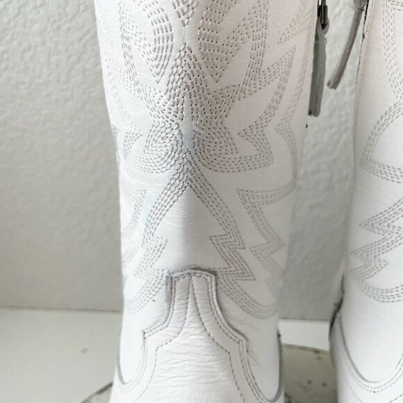 Lane MEGAN MORONEY Cowboy Boots Smokeshow Womens 10 White Western Cowgirl Tall - Picture 7 of 14